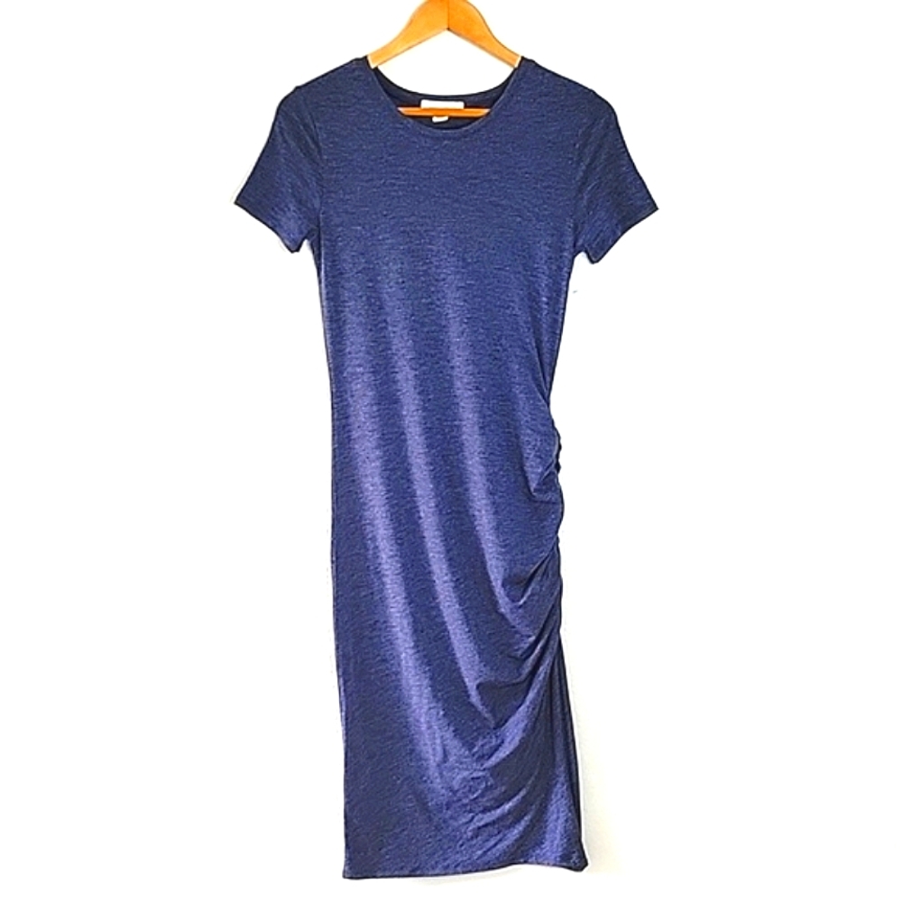 TREASURE & BOND Blue Short Sleeve Casual Gathered T-shirt Dress size S